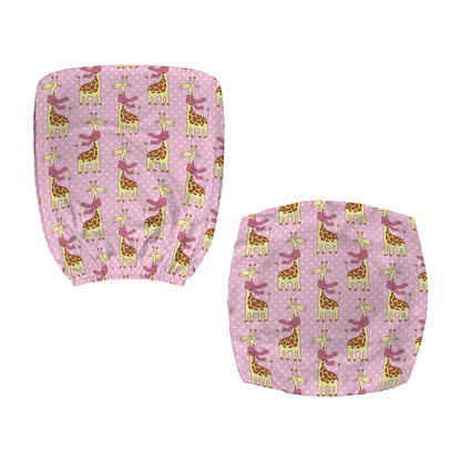Giraffe With Scarf Pattern Print Office Chair Cover