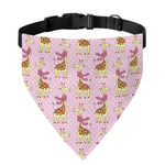 Giraffe With Scarf Pattern Print Over The Collar Dog Bandana