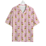 Giraffe With Scarf Pattern Print Rayon Hawaiian Shirt