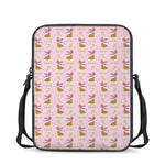 Giraffe With Scarf Pattern Print Rectangular Crossbody Bag