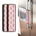 Giraffe With Scarf Pattern Print Refrigerator Handle Covers