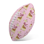 Giraffe With Scarf Pattern Print Rugby Ball