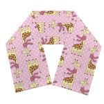 Giraffe With Scarf Pattern Print Scarf