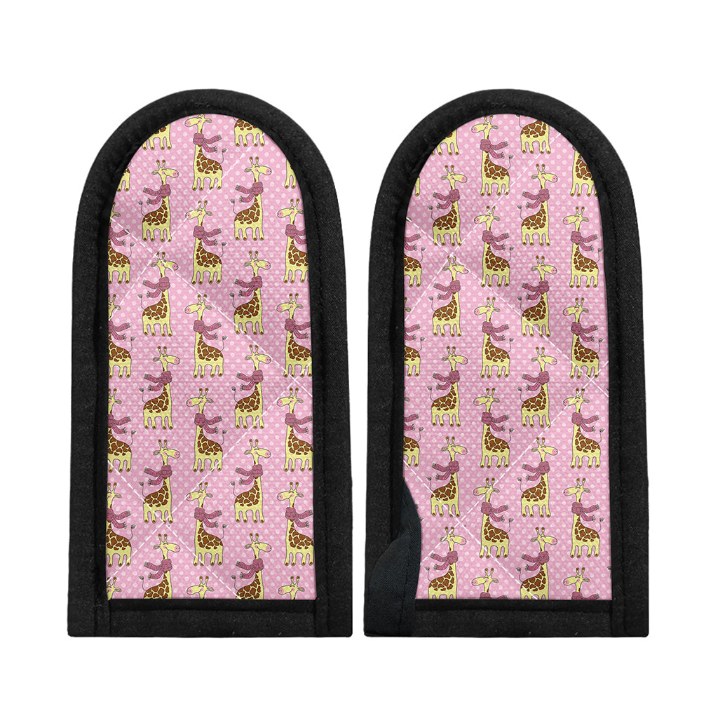 Giraffe With Scarf Pattern Print Skillet Handle Cover