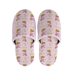 Giraffe With Scarf Pattern Print Slippers