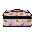 Giraffe With Scarf Pattern Print Small Lunch Bag