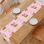 Giraffe With Scarf Pattern Print Table Runner