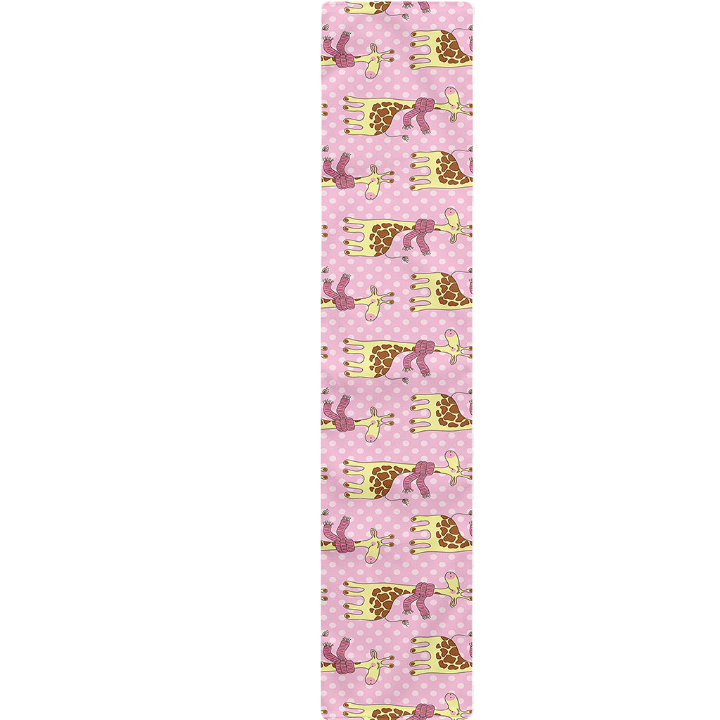 Giraffe With Scarf Pattern Print Table Runner