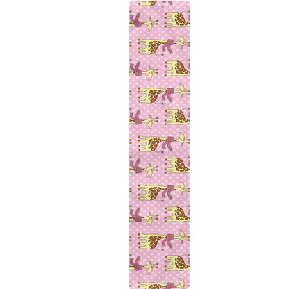 Giraffe With Scarf Pattern Print Table Runner