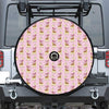 Giraffe With Scarf Pattern Print Tire Cover With Camera Hole