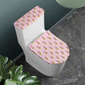 Giraffe With Scarf Pattern Print Toilet Lid And Tank Cover Set