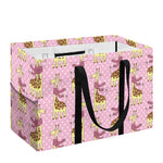 Giraffe With Scarf Pattern Print Utility Tote Bag