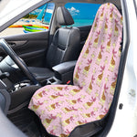 Giraffe With Scarf Pattern Print Waterproof Car Seat Cover