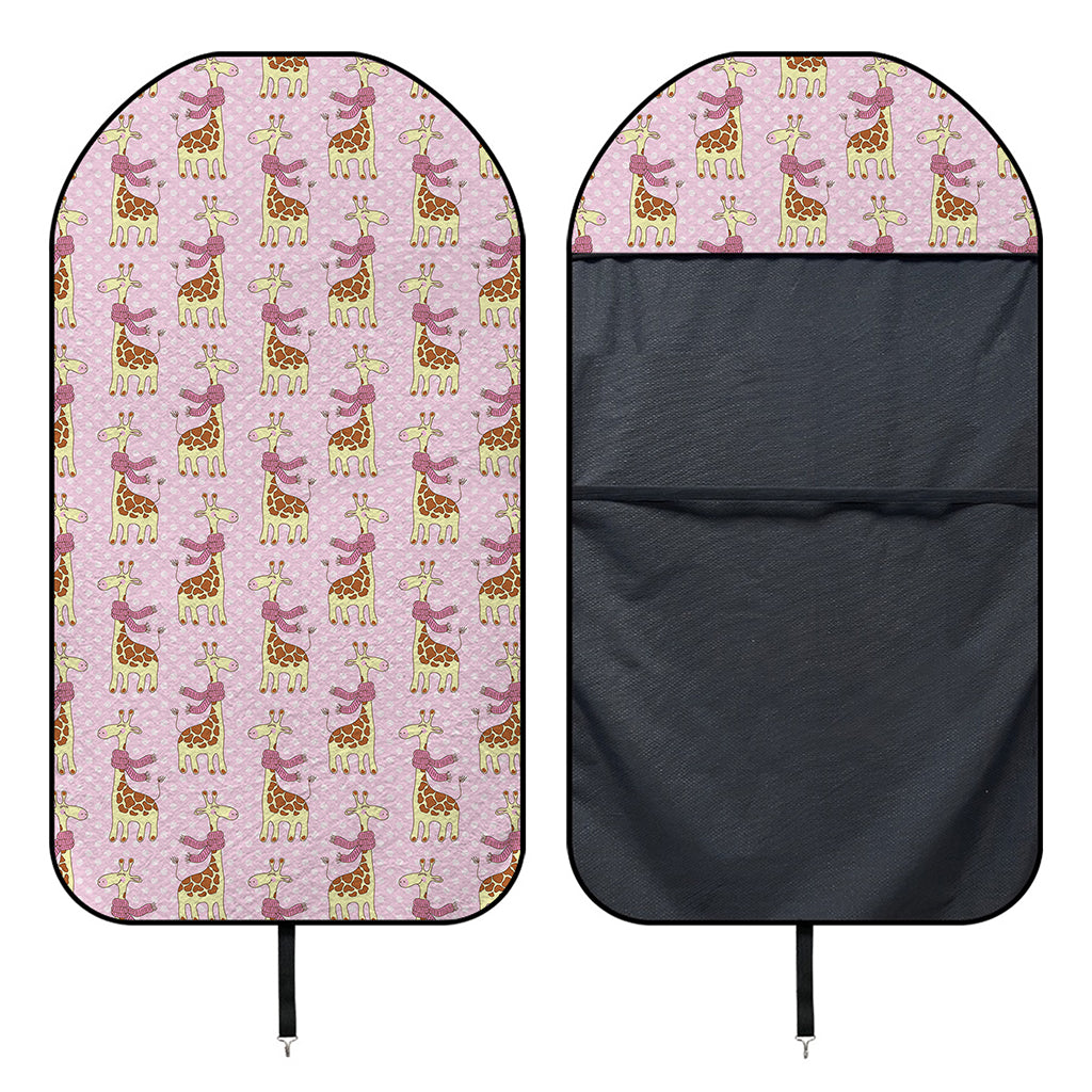 Giraffe With Scarf Pattern Print Waterproof Car Seat Cover