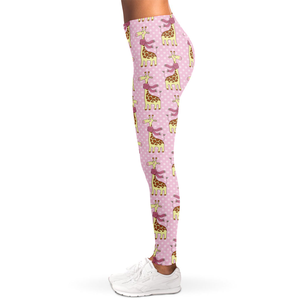 Giraffe With Scarf Pattern Print Women's Leggings