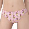 Giraffe With Scarf Pattern Print Women's Panties