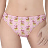 Giraffe With Scarf Pattern Print Women's Thong