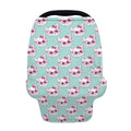 Girly Cat With Glasses Pattern Print Baby Seat Cover