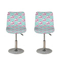 Girly Cat With Glasses Pattern Print Bar Stool Covers