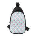 Girly Cat With Glasses Pattern Print Sling Bag