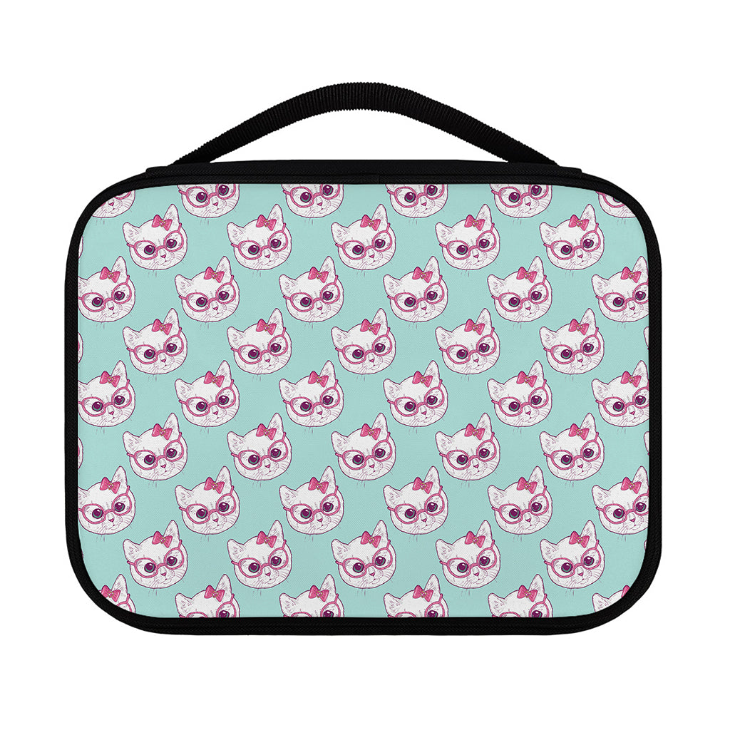 Girly Cat With Glasses Pattern Print Classic Bible Case
