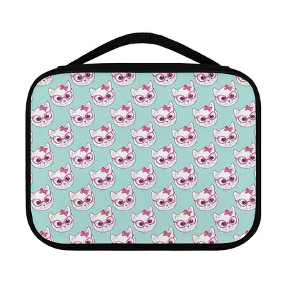 Girly Cat With Glasses Pattern Print Classic Bible Case