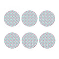 Girly Cat With Glasses Pattern Print Coaster Set
