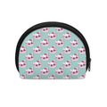 Girly Cat With Glasses Pattern Print Coin Purse