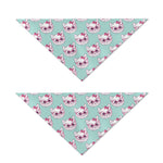 Girly Cat With Glasses Pattern Print Dog Bandana