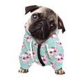 Girly Cat With Glasses Pattern Print Dog Zip Up Hoodie