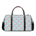 Girly Cat With Glasses Pattern Print Duffel Bag