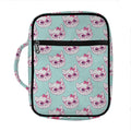 Girly Cat With Glasses Pattern Print Front Pocket Bible Bag