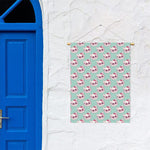 Girly Cat With Glasses Pattern Print Garden Flag