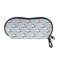 Girly Cat With Glasses Pattern Print Glasses Case