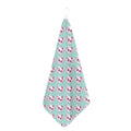 Girly Cat With Glasses Pattern Print Hand Towel