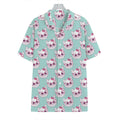 Girly Cat With Glasses Pattern Print Hawaiian Shirt