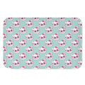 Girly Cat With Glasses Pattern Print Indoor Door Mat