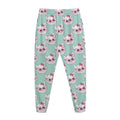 Girly Cat With Glasses Pattern Print Jogger Pants