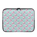 Girly Cat With Glasses Pattern Print Laptop Sleeve