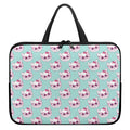 Girly Cat With Glasses Pattern Print Laptop Sleeve With Handle