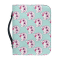 Girly Cat With Glasses Pattern Print Leather Bible Cover