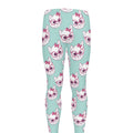 Girly Cat With Glasses Pattern Print Men's Leggings
