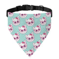 Girly Cat With Glasses Pattern Print Over The Collar Dog Bandana