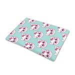 Girly Cat With Glasses Pattern Print Pet Cooling Mat Cover