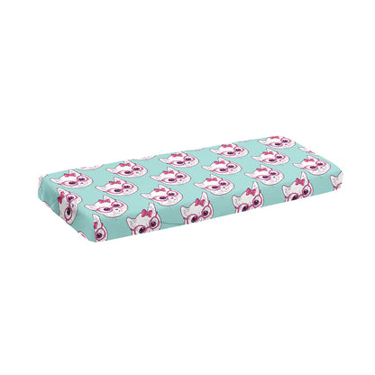 Girly Cat With Glasses Pattern Print Piano Keyboard Cover