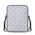 Girly Cat With Glasses Pattern Print Rectangular Crossbody Bag