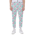 Girly Cat With Glasses Pattern Print Joggers