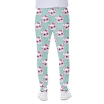 Girly Cat With Glasses Pattern Print Scuba Joggers