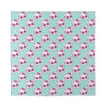 Girly Cat With Glasses Pattern Print Silk Bandana