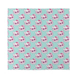 Girly Cat With Glasses Pattern Print Silk Bandana